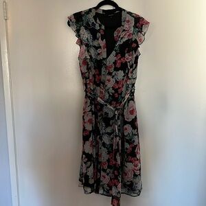 Who What Wear floral button down dress